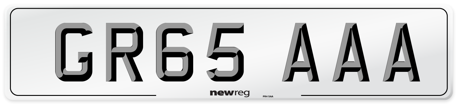 GR65 AAA Number Plate from New Reg